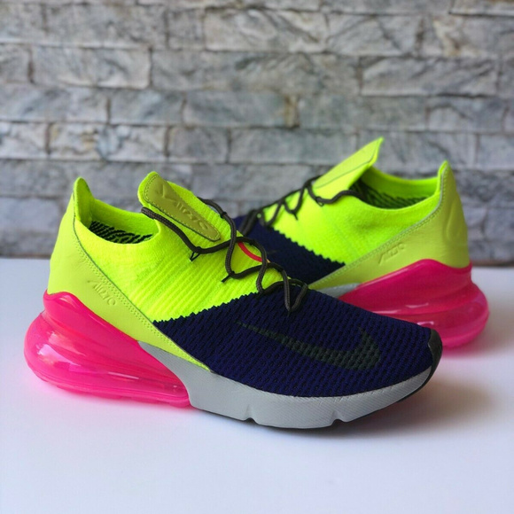 Nike Air Max 270 Flyknit Running Shoes AO1023 501 - Picture 5 of 7